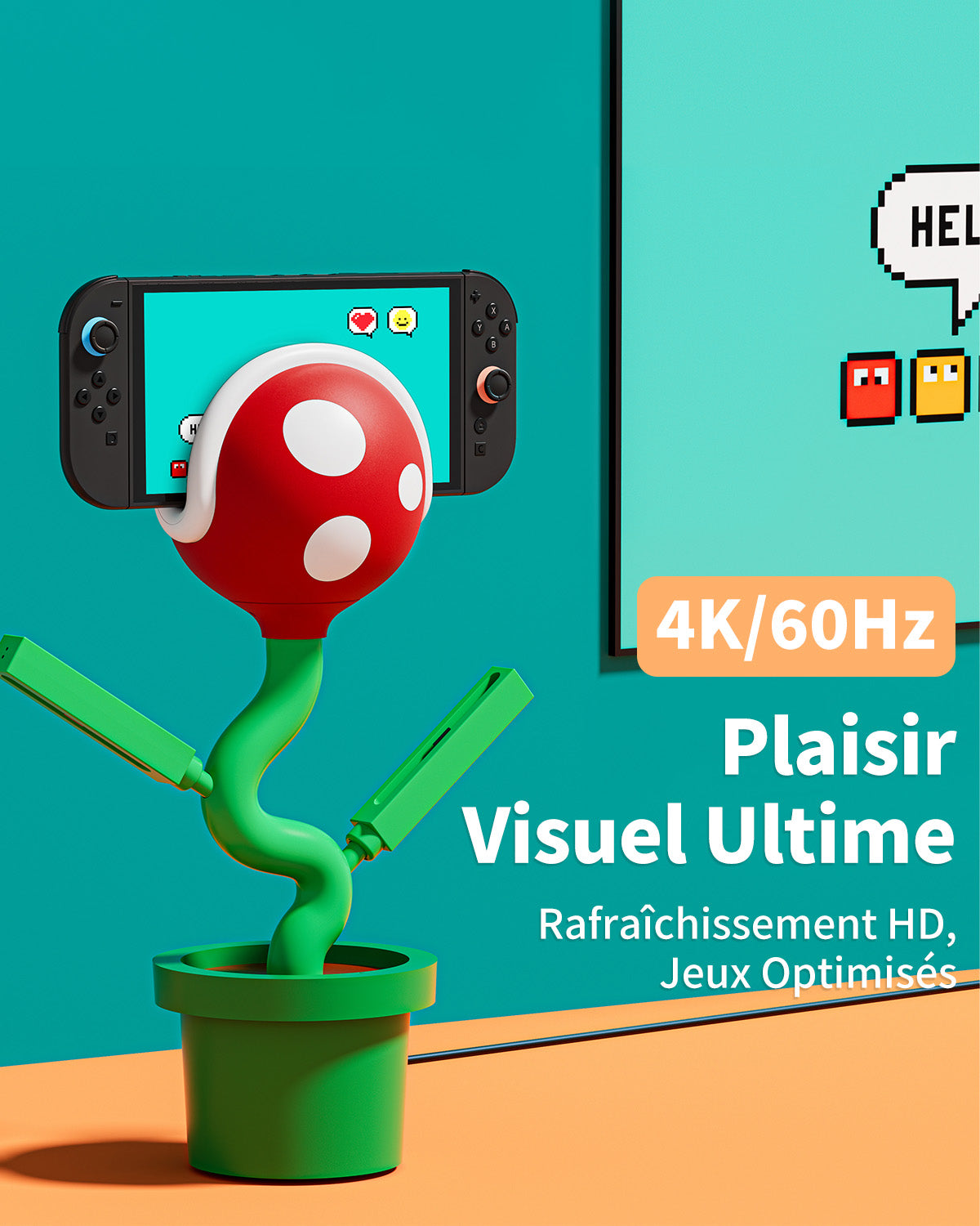 Plante Piranha pour Switch 2 - All-in-One Screen Casting & Station de Charge
