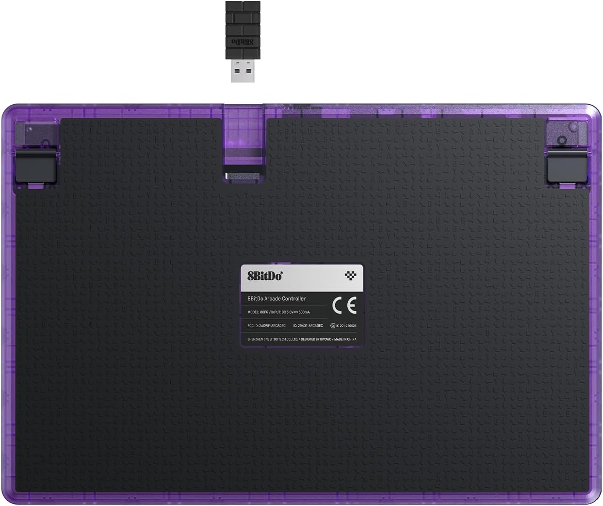 8Bitdo Arcade Controller Purple Edition Bluetooth/2.4G/USB compatible Switch 1 et 2, Windows