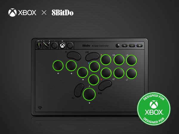 8Bitdo Arcade Controller 2.4G/USB pour Xbox Series X/S, Xbox One et Windows - Edition Noire - Manettes - 8Bitdo - Shop Just for Games