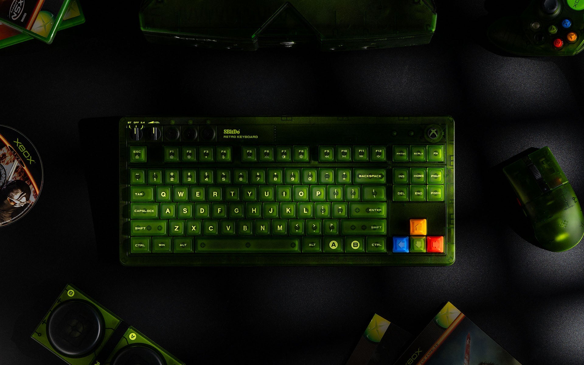 8BitDo Retro Mechanical Keyboard Xbox Edition (Clavier Qwerty 87 touches - DISPOSITION ANSI / ANSI LAYOUT) - Claviers - 8Bitdo - Shop Just for Games