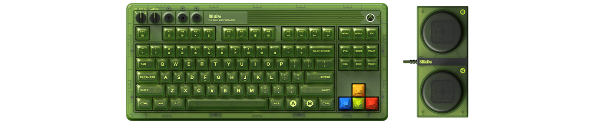 8BitDo Retro Mechanical Keyboard Xbox Edition (Clavier Qwerty 87 touches - DISPOSITION ANSI / ANSI LAYOUT) - Claviers - 8Bitdo - Shop Just for Games