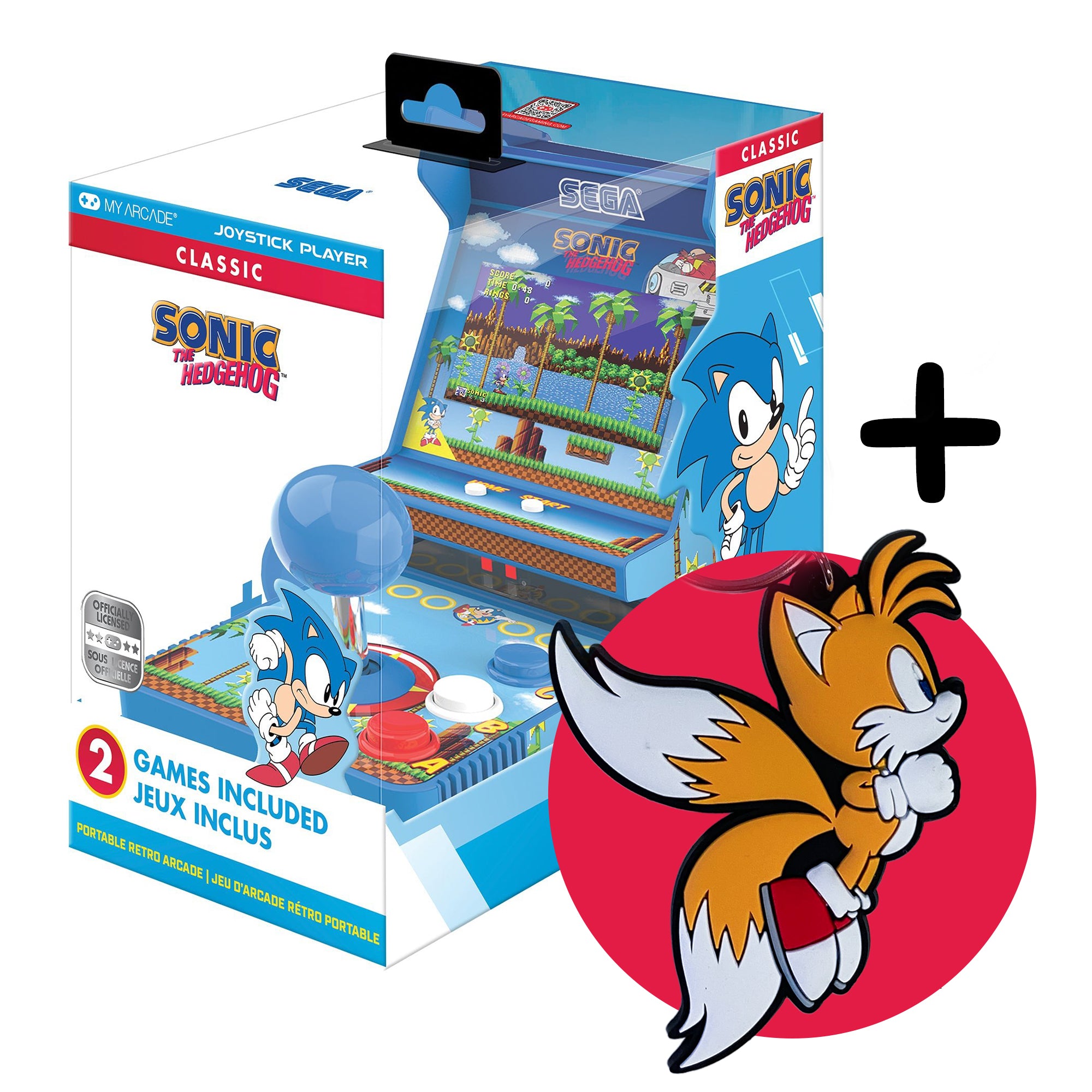 My Arcade - Joystick Player Sonic The Hedgehog + Porte-clés Tails OFFERT
