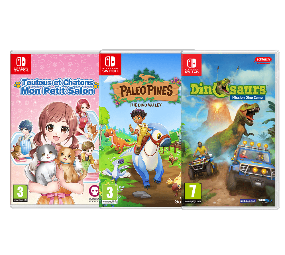 Bundle Dinosaurs + Paleo Pines + Toutous et chatons - Jeux Vidéo Physique - Shop Just for Games - Shop Just for Games