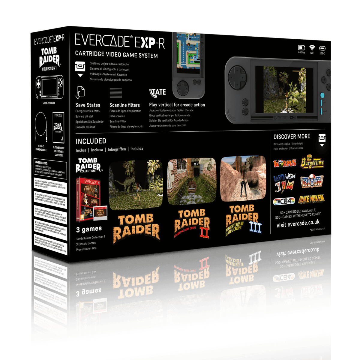 Console Portable Evercade EXP - R + Tomb Raider 1 - 2 - 3 - Console portable - Evercade - Shop Just for Games