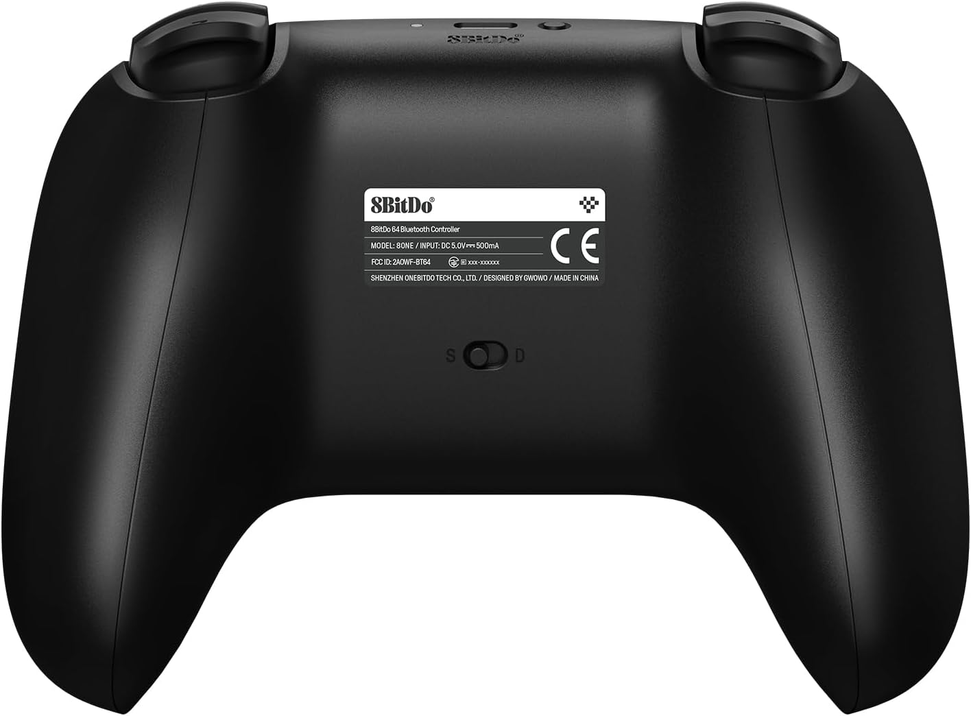 Manette 8BitDo 64 Bluetooth édition noire - Compatible Analogue 3D, Switch 1 et 2, PC, Mobile