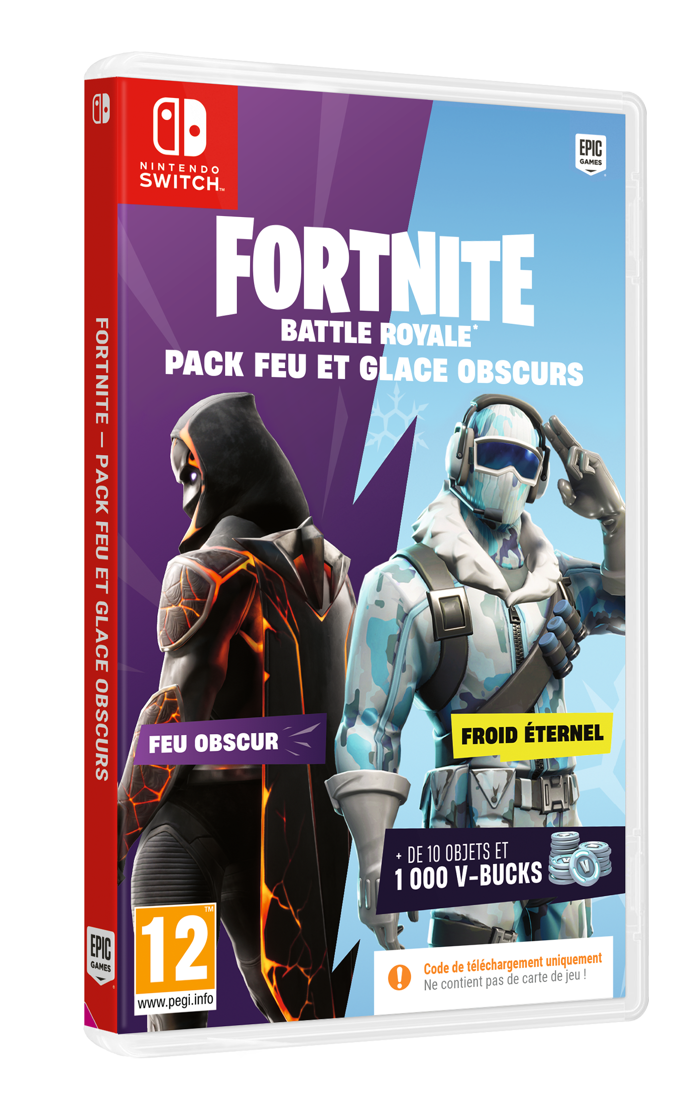 FORTNITE Dark Fire & Ice Pack Nintendo Switch - 1000 V-Bucks included!