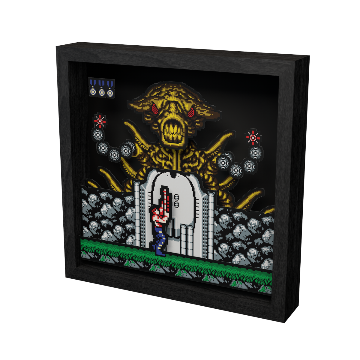 Pixel Frames Contra NES - Taille L 23x23cm