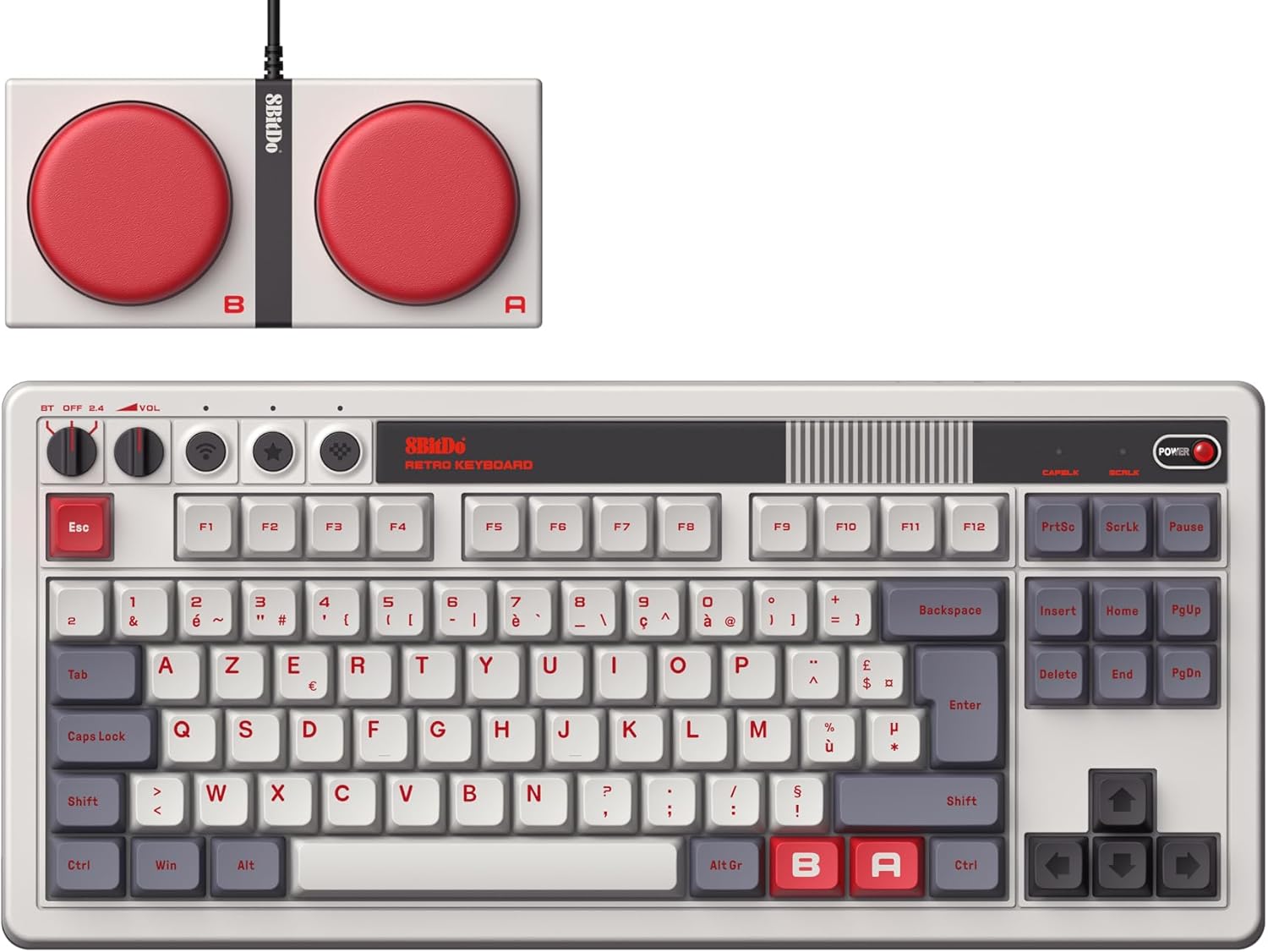 Retro Mechanical Keyboard N Edition (Clavier Azerty 87 touches) - Claviers - 8Bitdo - Shop Just for Games
