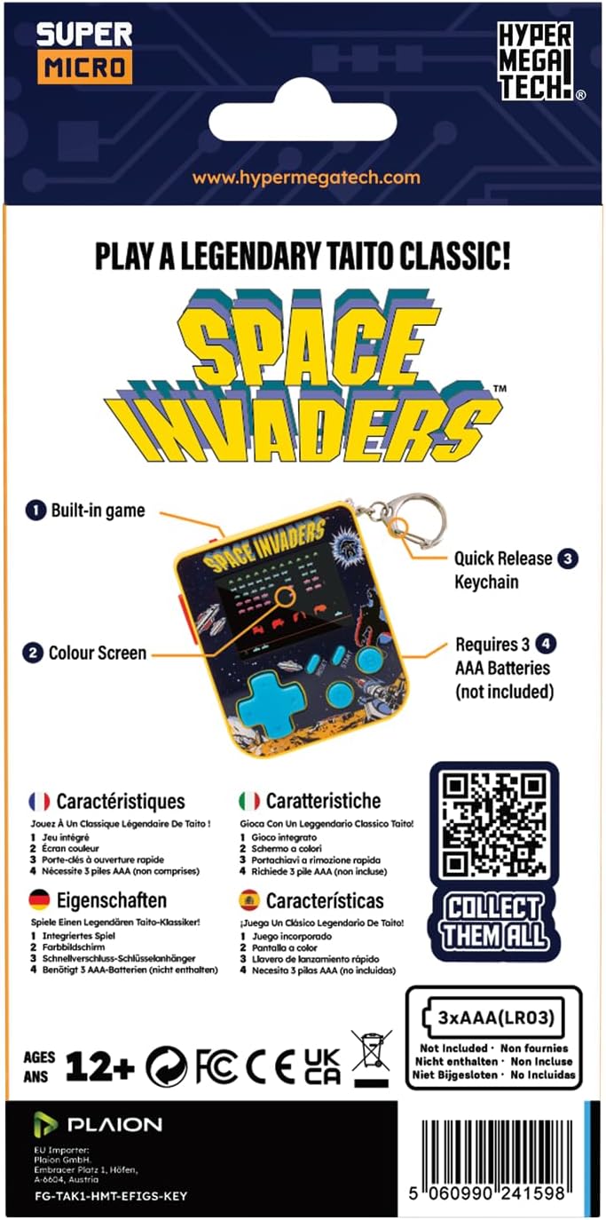 Super Micro Space Invaders Porte Clefs Gamer