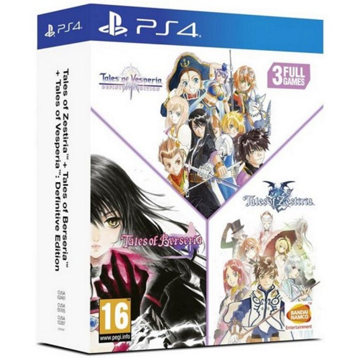 Tales Of : Vesperia & Berseria & Zestiria Trilogie Compilation PS4