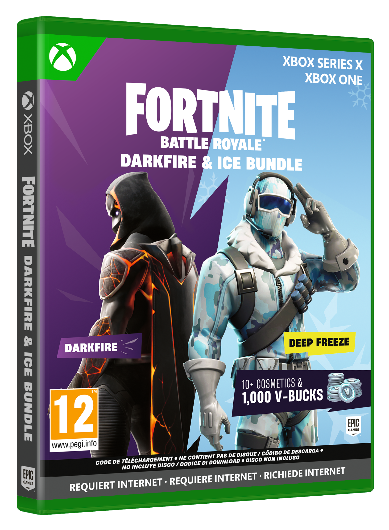 FORTNITE Darkfire & Ice Bundle Xbox Series X / Xbox One - 1000 V-Bucks included!