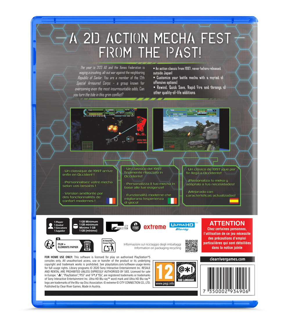 Assault Suit Leynos 2 Saturn Tribute Deluxe Edition PS5 - Jeux Vidéo Physique - Clear River Games - Shop Just for Games