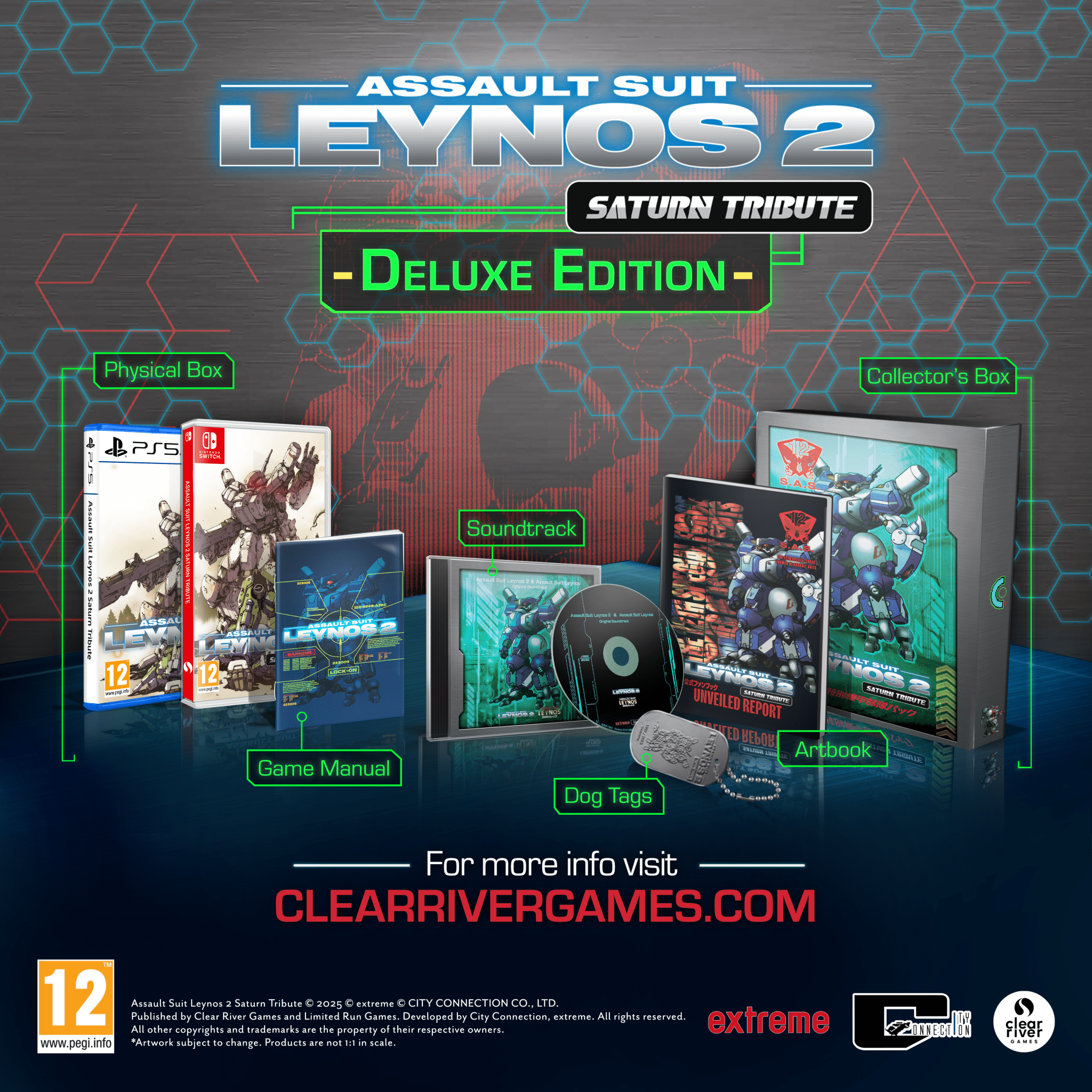 Assault Suit Leynos 2 Saturn Tribute Deluxe Edition SWITCH - Jeux Vidéo Physique - Clear River Games - Shop Just for Games