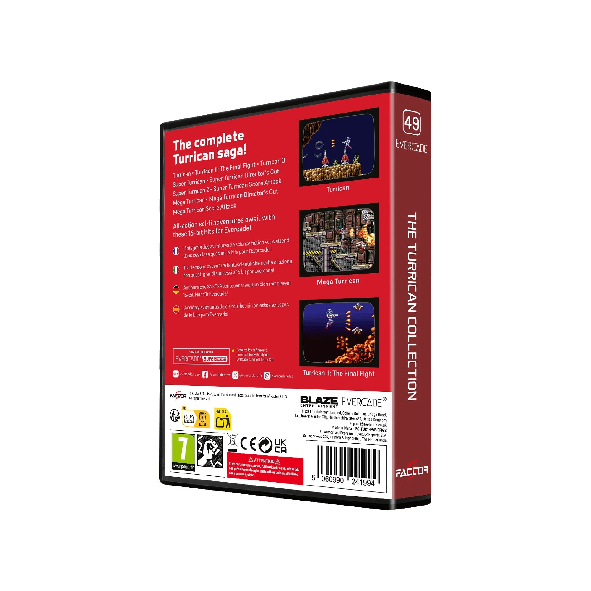 Blaze Evercade - The Turrican Collection - Cartouche n°49 - Jeux Rétro - Evercade - Shop Just for Games