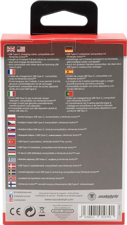 Câble de charge USB pour Switch - Snakebyte - Câbles et Chargeurs - Snakebyte - Shop Just for Games