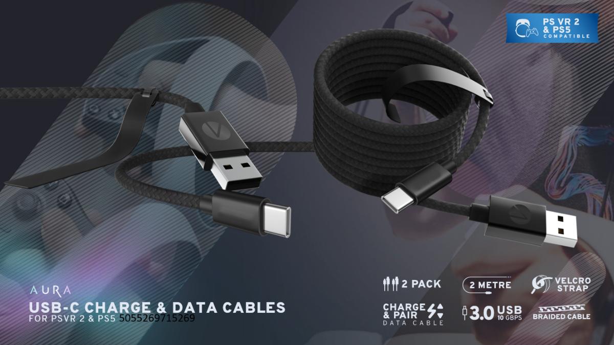 Stealth USB - C Charge and & Data Cables - Twin Pack pour PSVR2 & PS5 - Câbles et Chargeurs - Stealth - Shop Just for Games