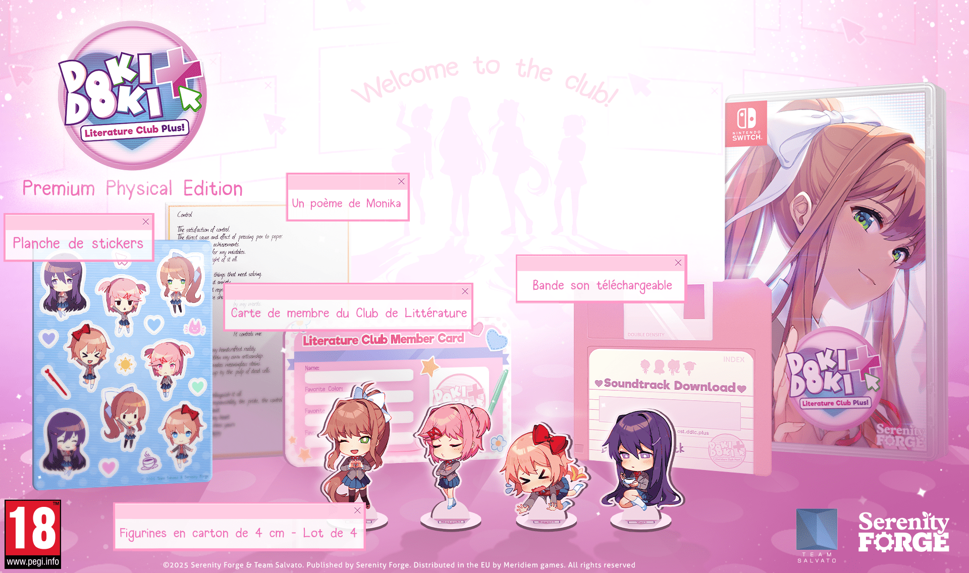 Doki Doki Literature Club Plus! SWITCH - Jeux Vidéo Physique - Meridiem - Shop Just for Games