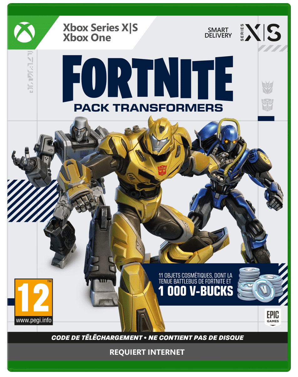 Fortnite Pack Transformers Xbox Series X/S / Xbox One - 1000 V - Bucks inclus ! - Jeux Vidéo Code de Téléchargement - Epic Games - Shop Just for Games