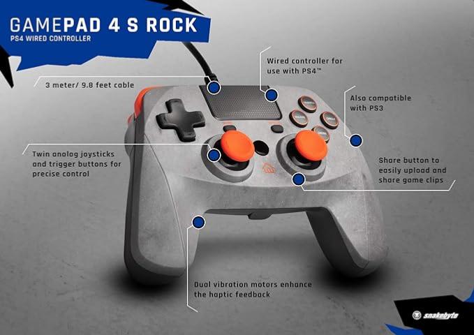 GamePad filaire Rock pour PS4 - Snakebyte - Manettes - Snakebyte - Shop Just for Games