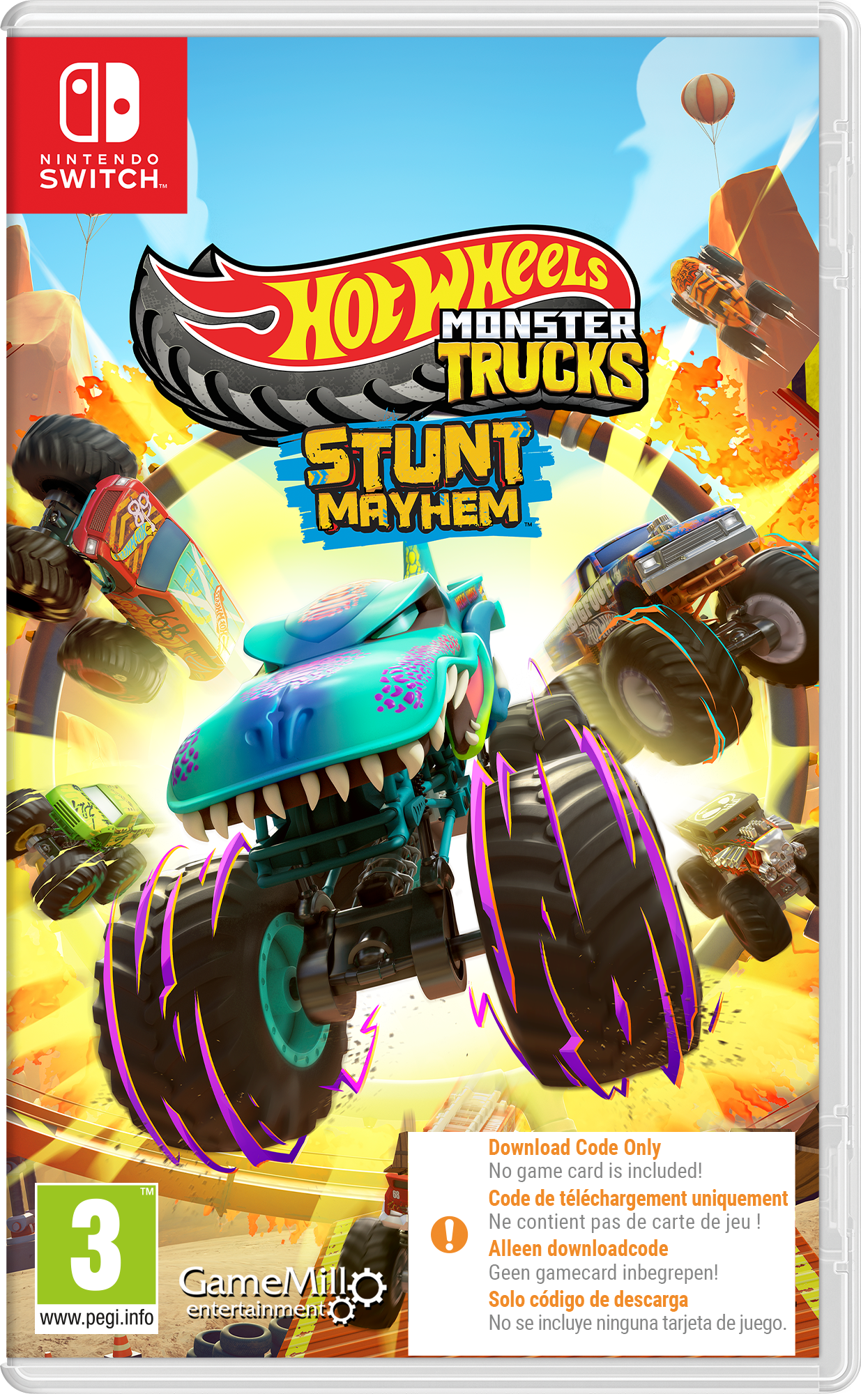 Hot Wheels Monster Truck Stunt Mayhem Nintendo Switch (Code de téléchargement) - Jeux Vidéo Code de Téléchargement - GAMEMILL - Shop Just for Games