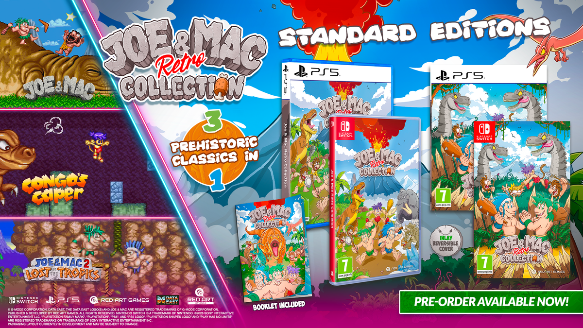 Joe & Mac Retro Collection PS5 - Jeux Vidéo Physique - Red Art Games - Shop Just for Games