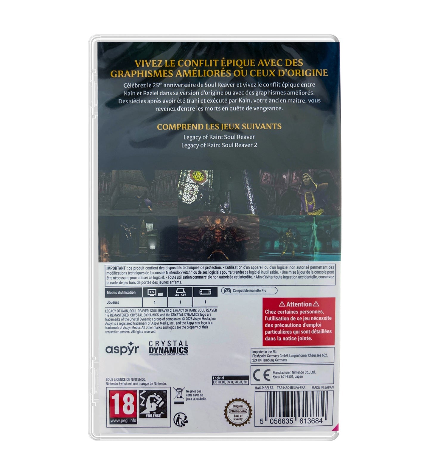 Legacy of Kain Soul Reaver 1&2 Remastered Nintendo Switch - Jeux Vidéo Physique - UIE - Shop Just for Games