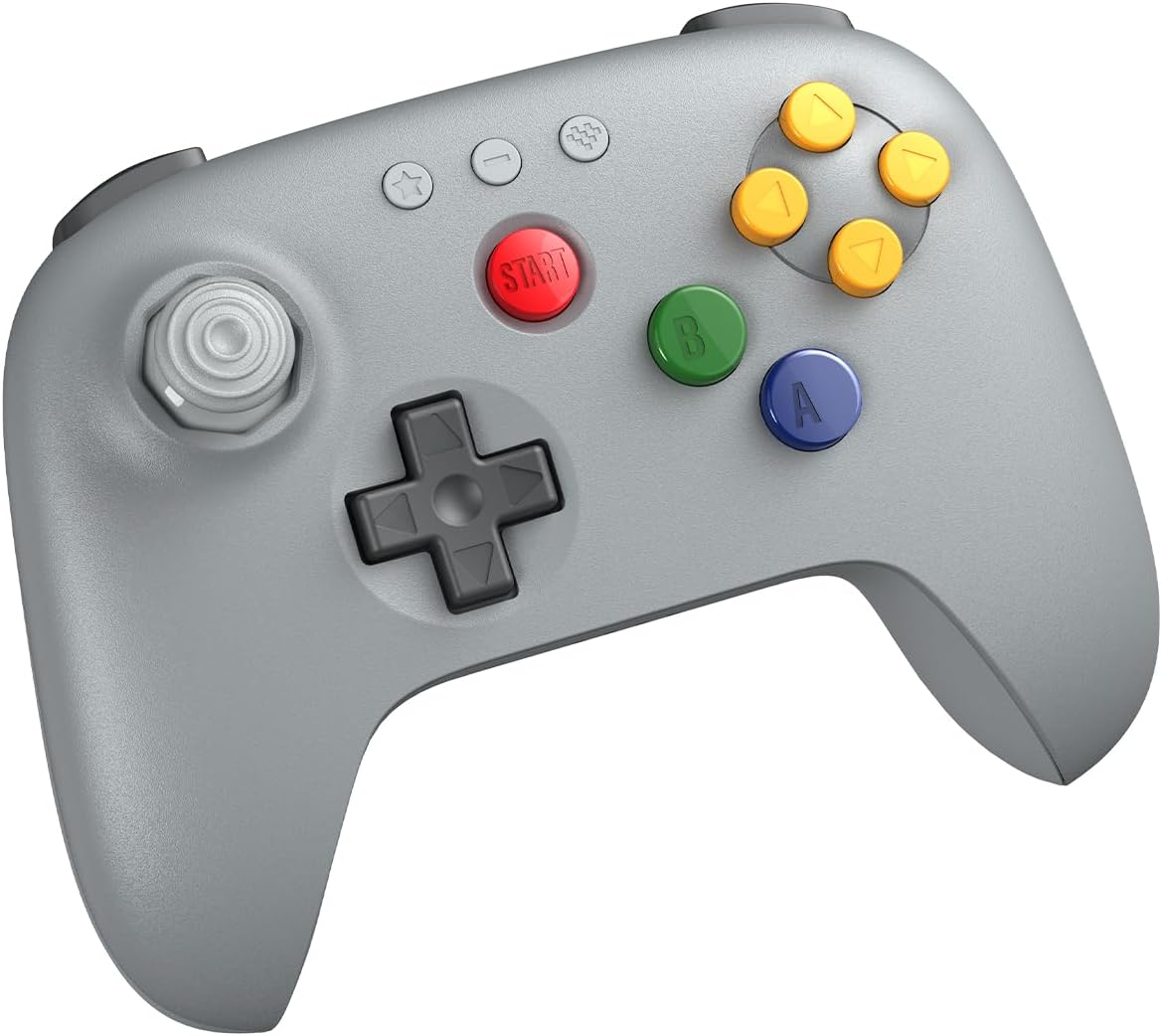 Manette 8BitDo 64 Bluetooth édition grise - Compatible Analogue 3D, Switch 1 et 2, PC, Mobile (Copie) - Manettes - 8Bitdo - Shop Just for Games