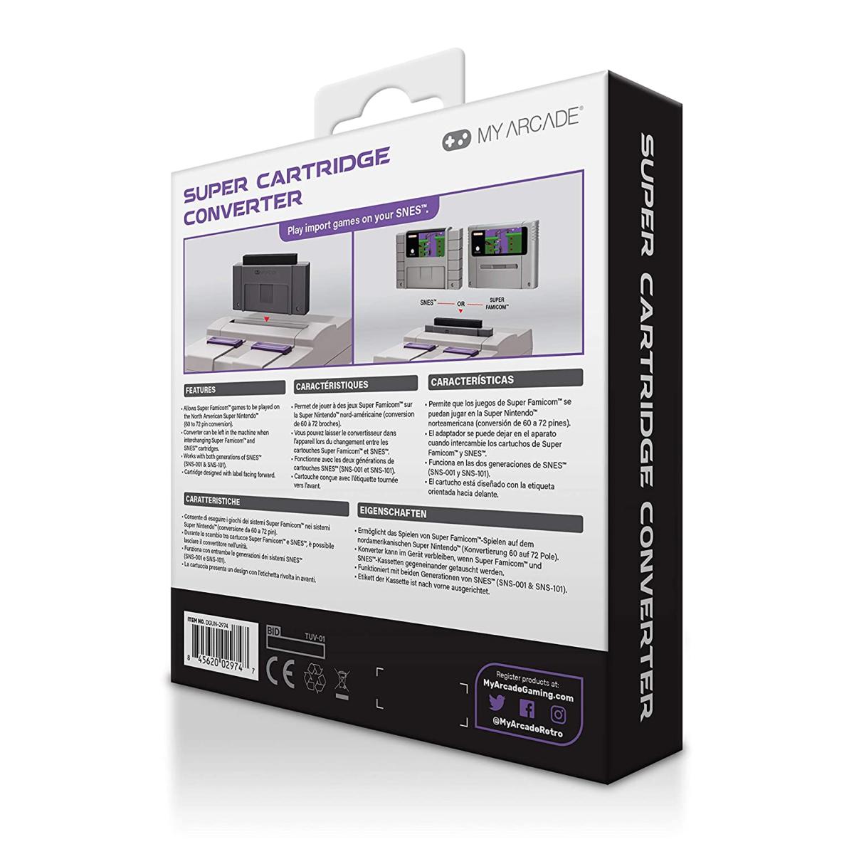 My Arcade - Adaptateur de cartouche super NES - Gris - Accessoires - My Arcade - Shop Just for Games