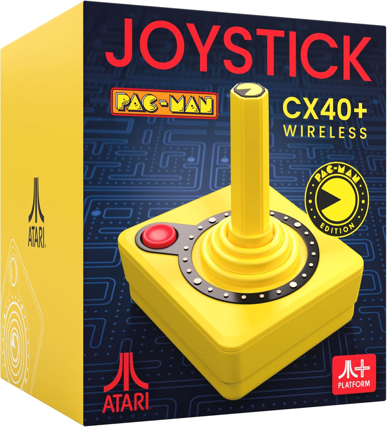 Pac - Man CX - 40+ Joystick sans fil - Jaune - Manettes - Atari - Shop Just for Games