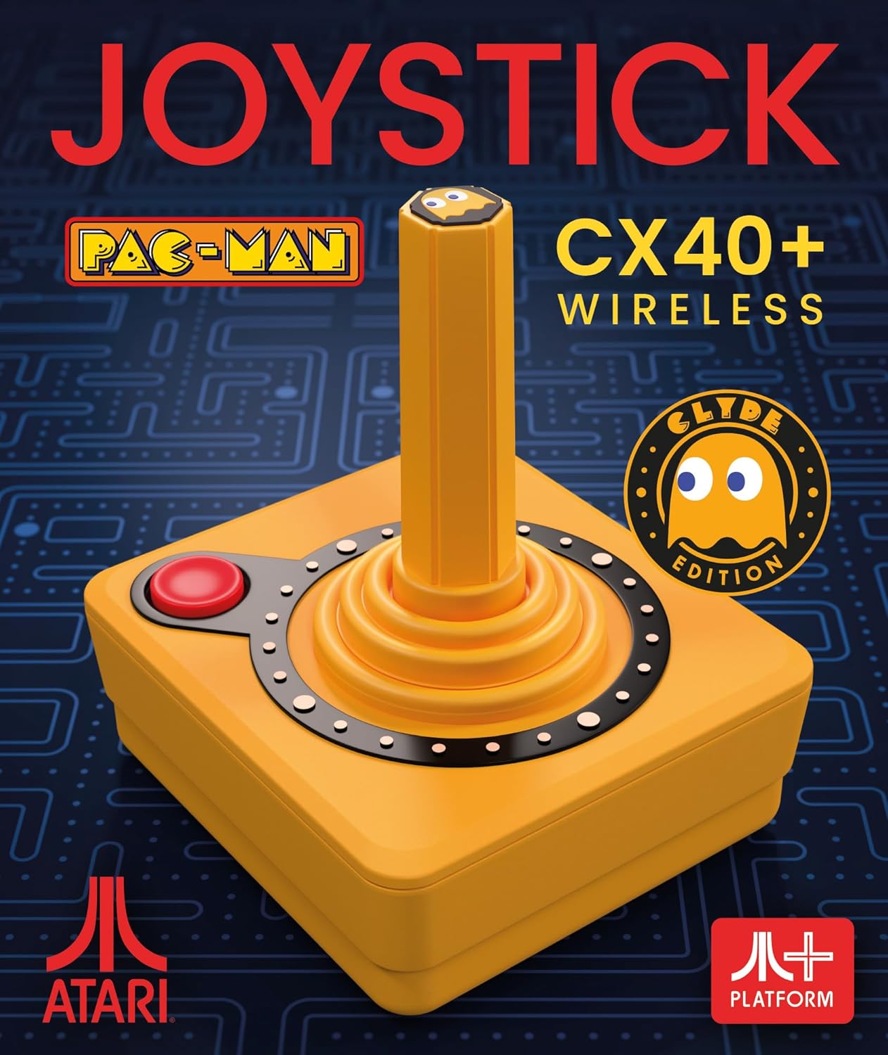 Pac - Man CX - 40+ Joystick sans fil - Orange Clyde - Manettes - Atari - Shop Just for Games