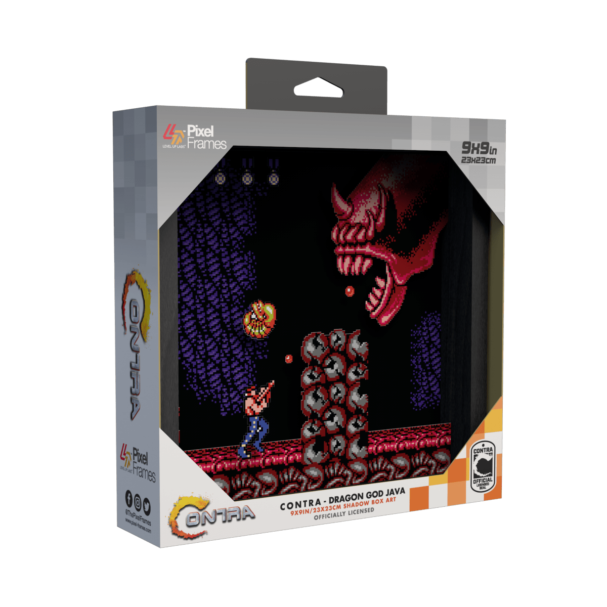 Pixel Frames - Contra Dragon God Java - 23x23 cm - Pixel Frames - Level Up Labs - Shop Just for Games