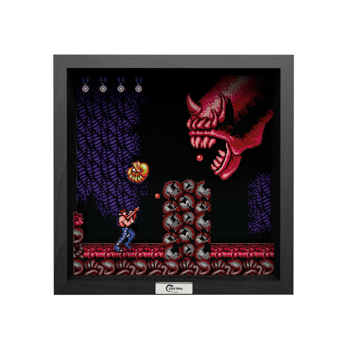Pixel Frames - Contra Dragon God Java - 23x23 cm - Pixel Frames - Level Up Labs - Shop Just for Games