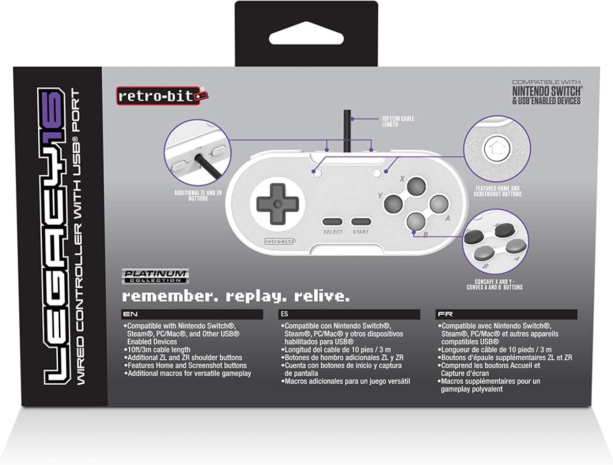 Retro - Bit Legacy 16 USB pad Grey - Manettes - retro - bit - Shop Just for Games