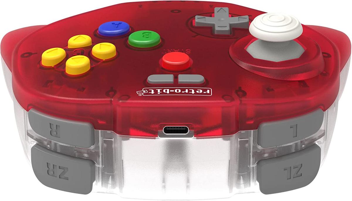 Retro - Bit Tribute 64 2.4GHz Manette sans Fil pour Nintendo 64/Switch/PC/Mac Clear Red - Manettes - retro - bit - Shop Just for Games