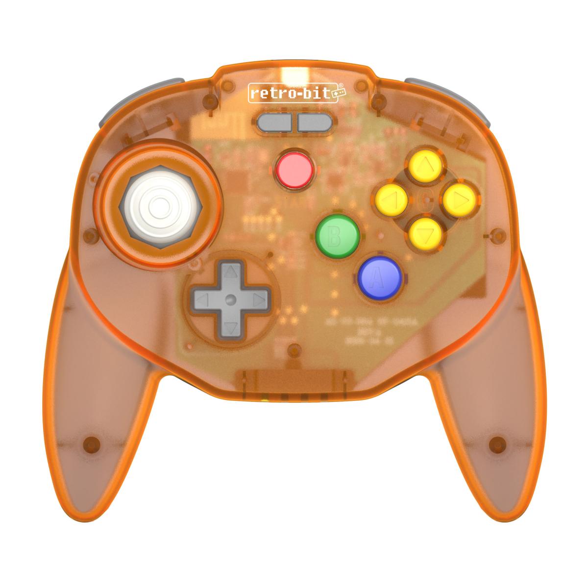 Retro - Bit Tribute 64 2.4GHz Manette sans Fil pour Nintendo 64/Switch/PC/Mac Orange Hawk - Manettes - retro - bit - Shop Just for Games