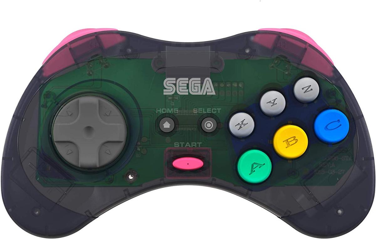 Retrobit - Sega Saturn Manette 8 boutons sans fil Bluetooth Gris - Manettes - retro - bit - Shop Just for Games