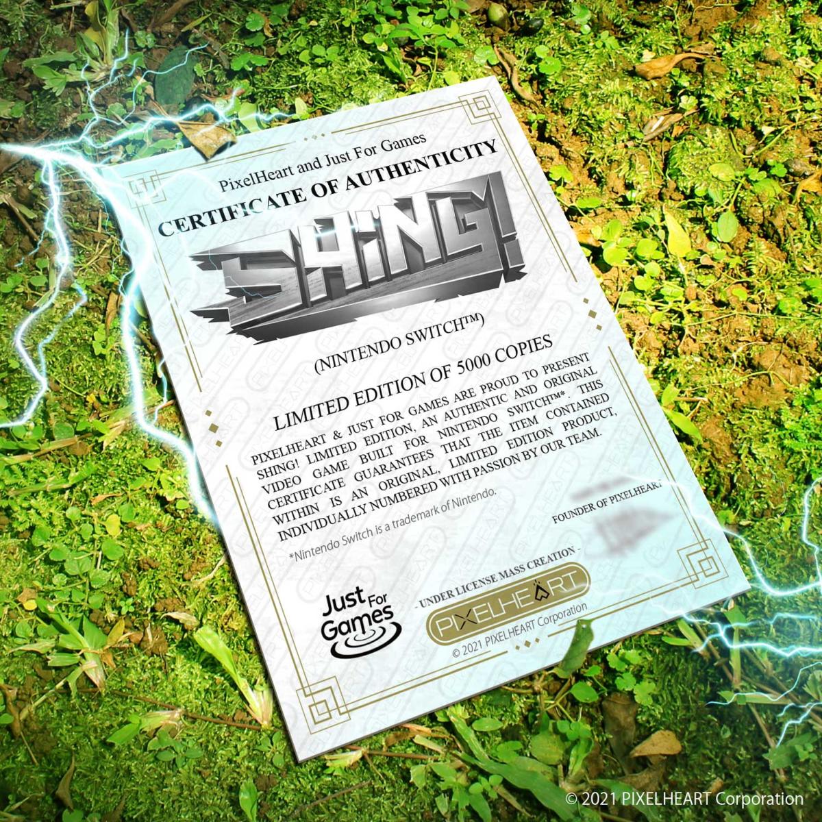 SHING! Nintendo Switch Just Limited - Jeux Vidéo Physique - PixelHeart - Shop Just for Games
