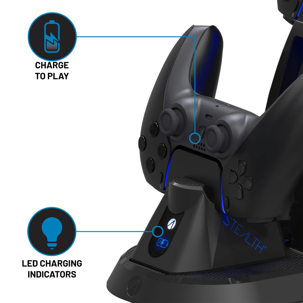 Station de charge PS5 et casque intégré - Stealth - Câbles et Chargeurs - Stealth - Shop Just for Games