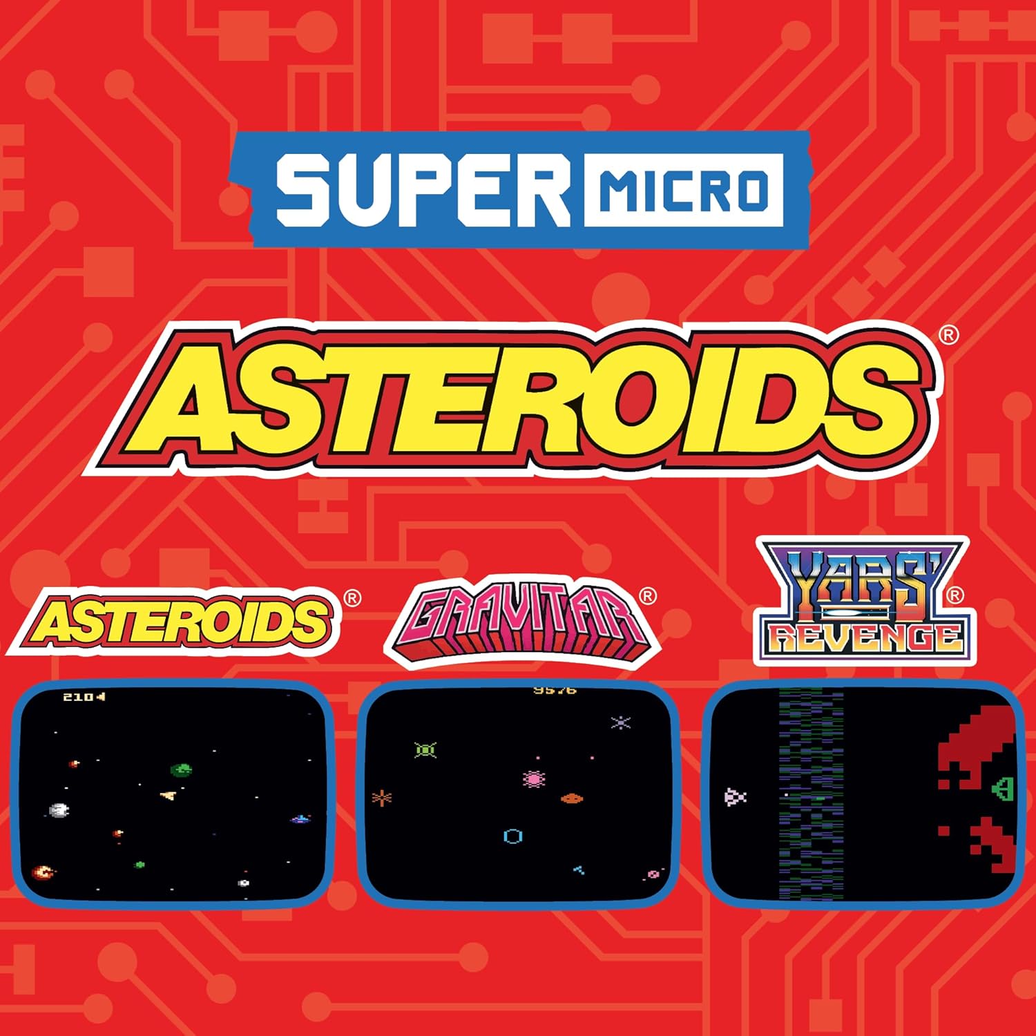 Super Micro Atari Asteroids Porte Clefs Gamer - Console portable - Evercade - Shop Just for Games