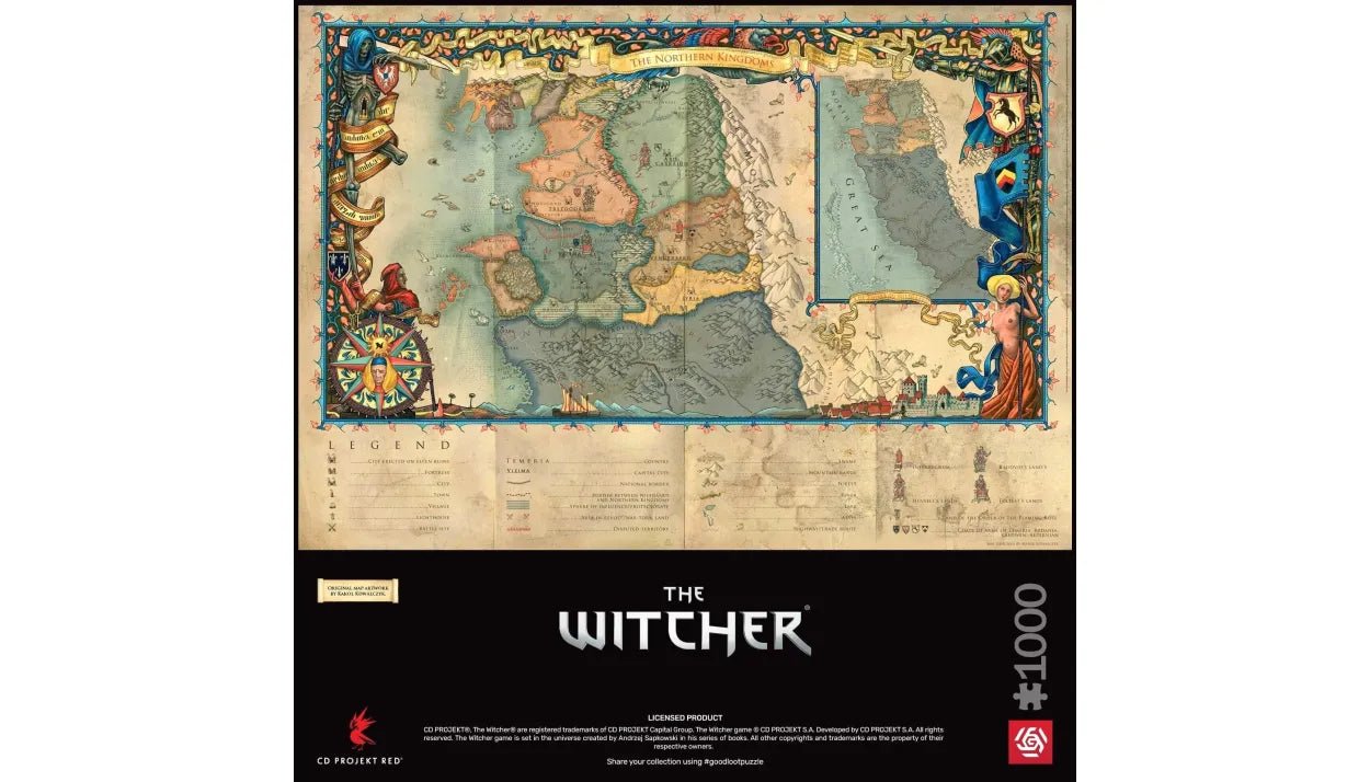 The Witcher The Northern Kingdoms Puzzle 1000 pièces - Puzzles - CENEGA - Shop Just for Games