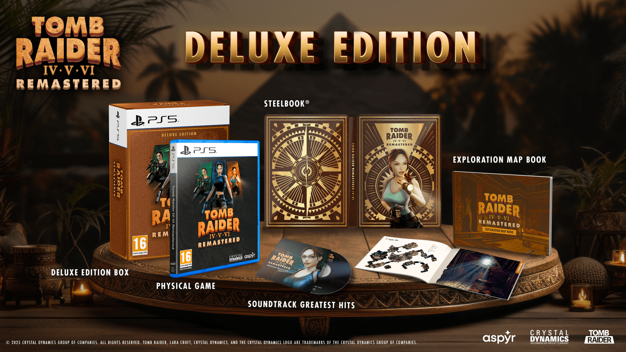 Tomb Raider IV - VI Remastered Starring Lara Croft Deluxe Edition PS5 - Jeux Vidéo Physique - UIE - Shop Just for Games