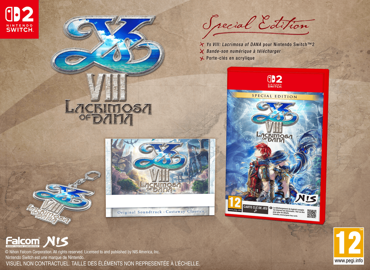 Ys VIII : LACRIMOSA OF DANA Special Edition SWITCH 2 - Jeux Vidéo Physique - NIS America - Shop Just for Games