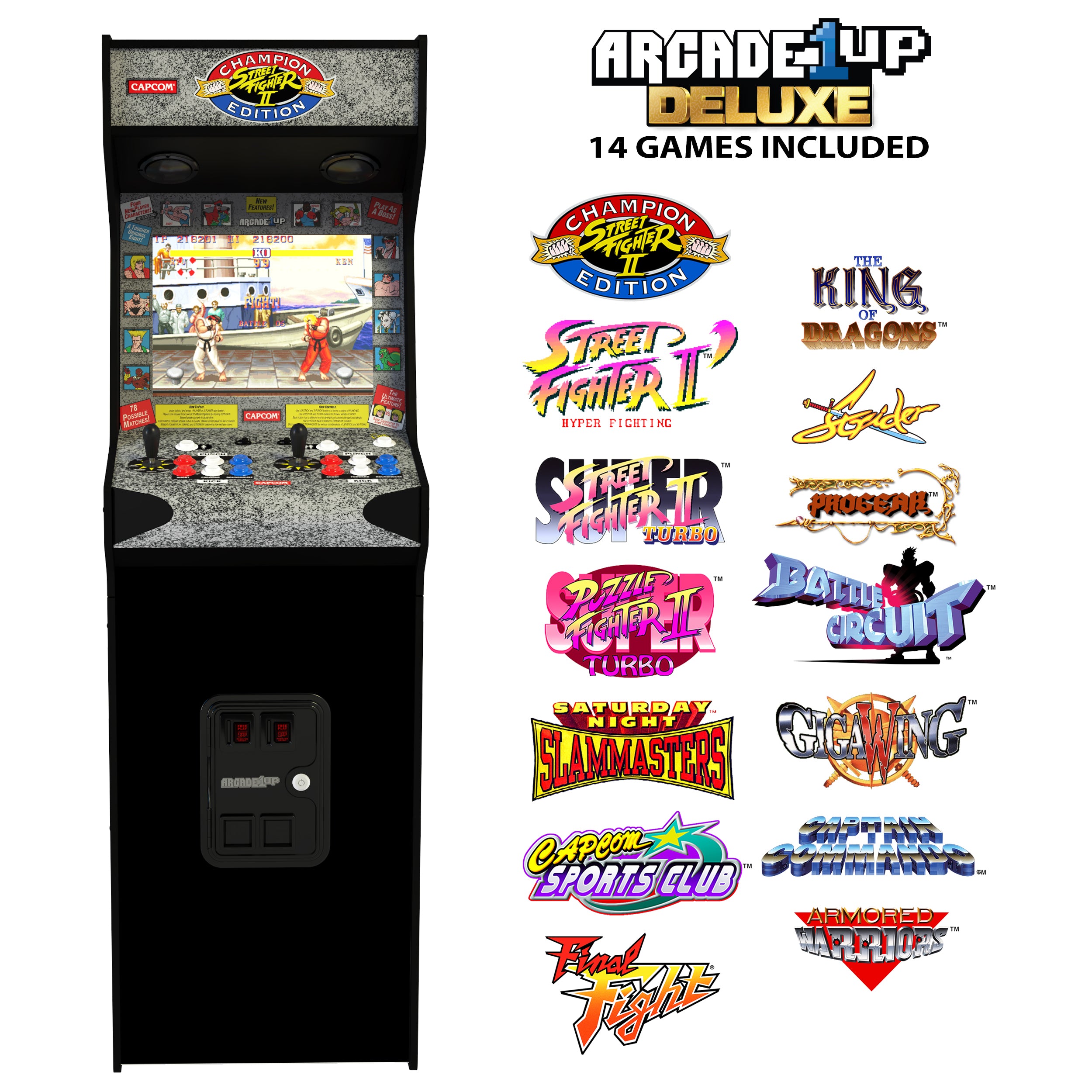 Borne Arcade1Up Street Fighter Deluxe Arcade Machine