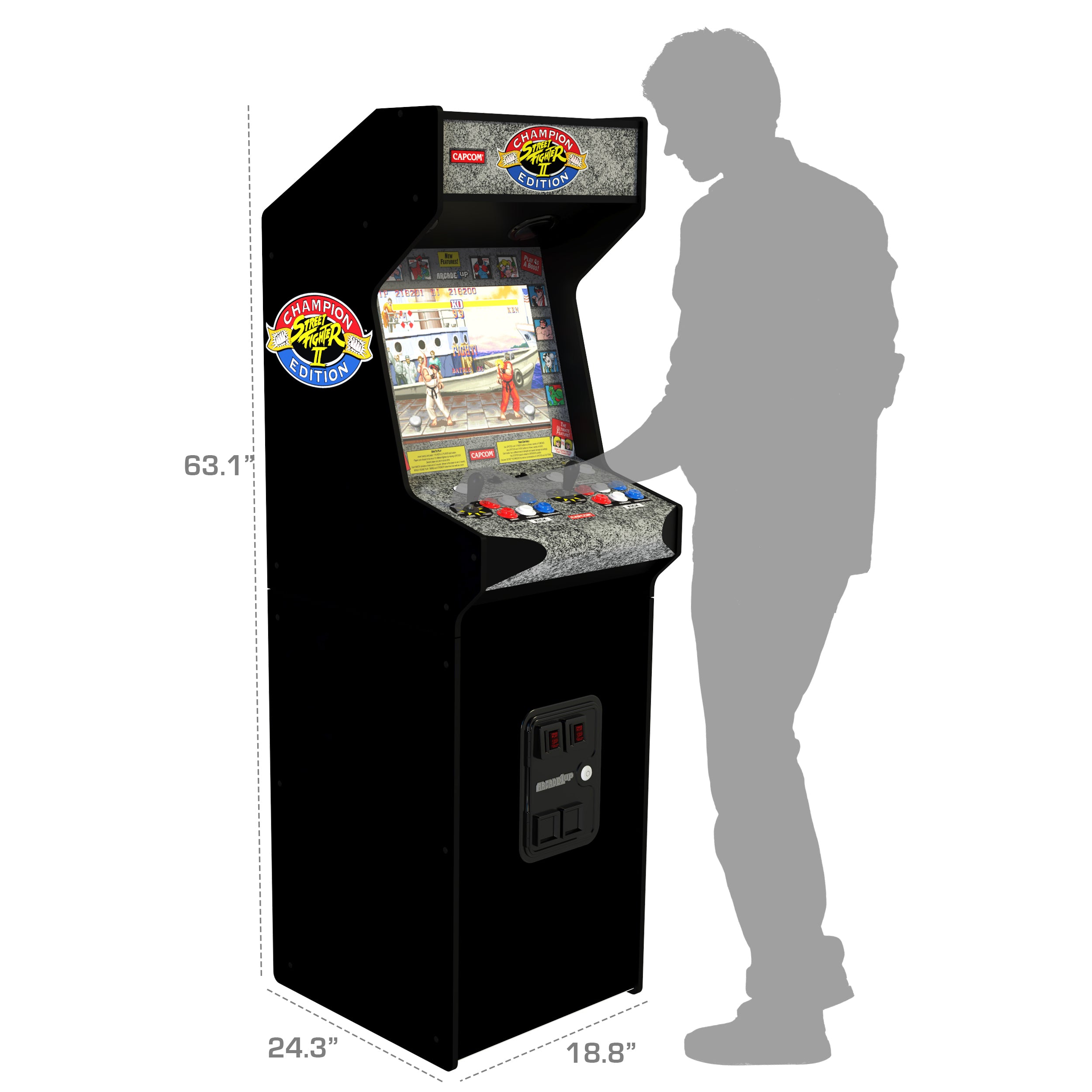 Borne Arcade1Up Street Fighter Deluxe Arcade Machine