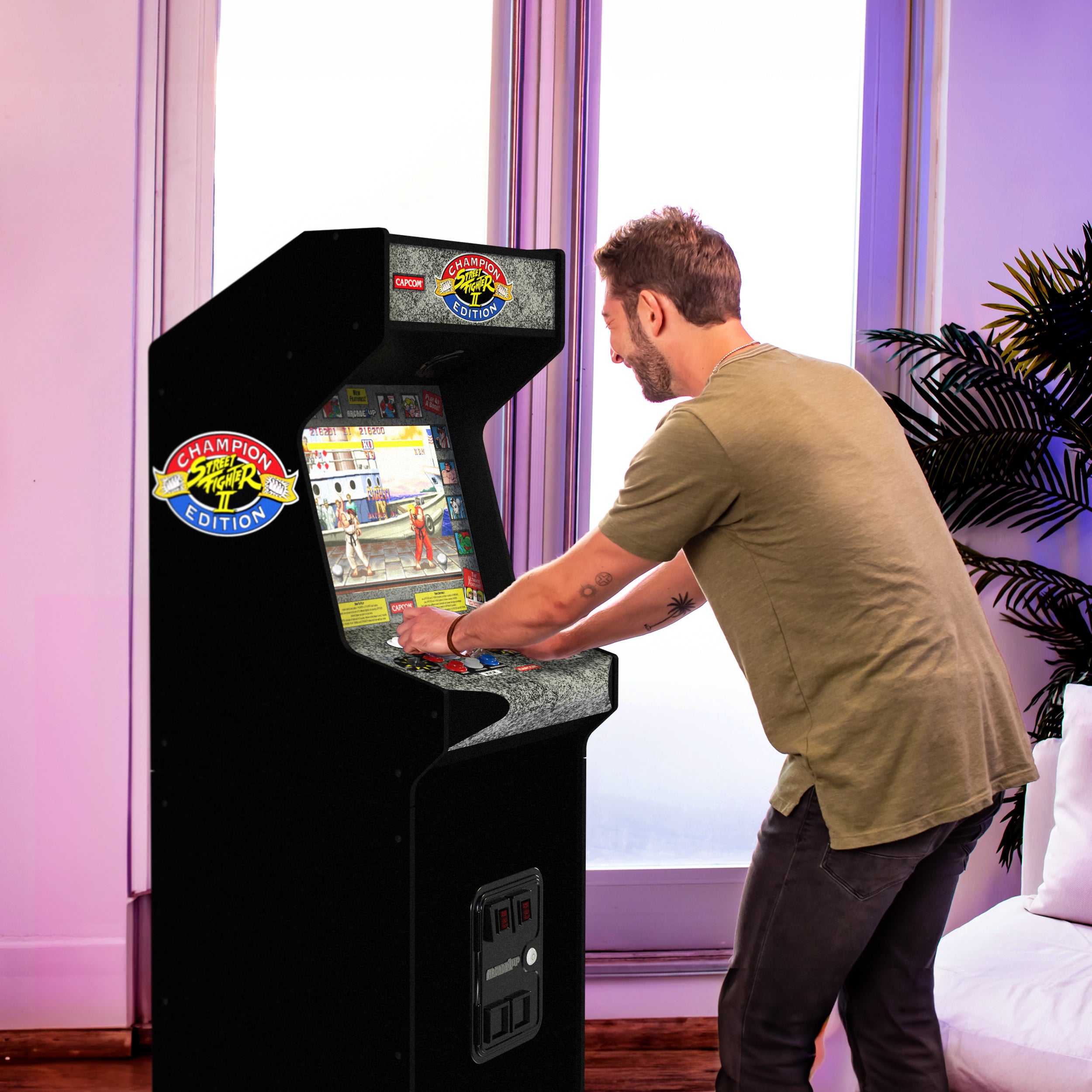 Borne Arcade1Up Street Fighter Deluxe Arcade Machine