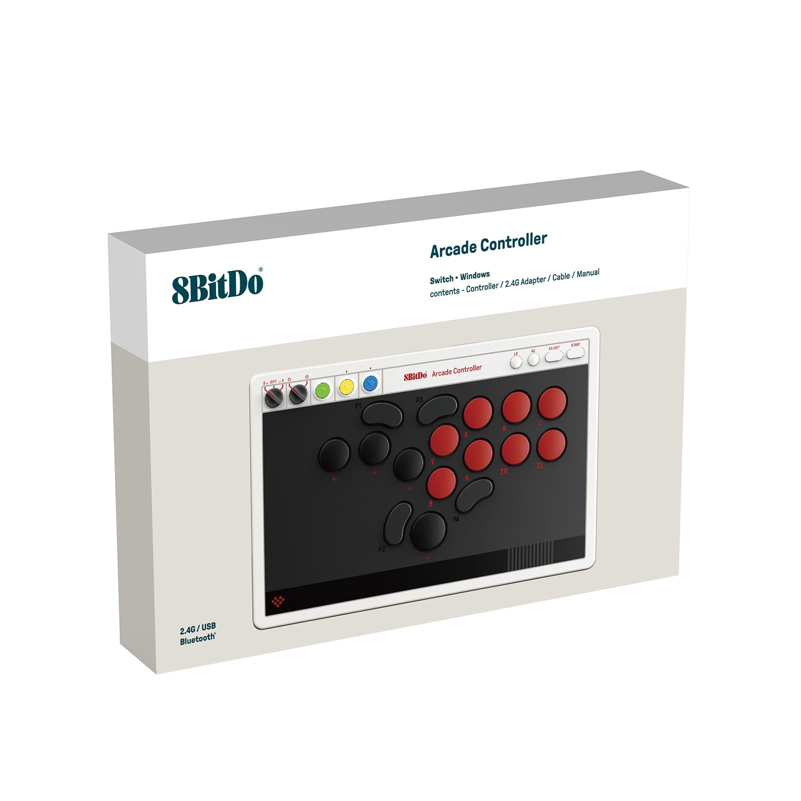 8Bitdo Arcade Controller Bluetooth/2.4G/USB pour Nintendo Switch et Windows - Manettes - 8Bitdo - Shop Just for Games