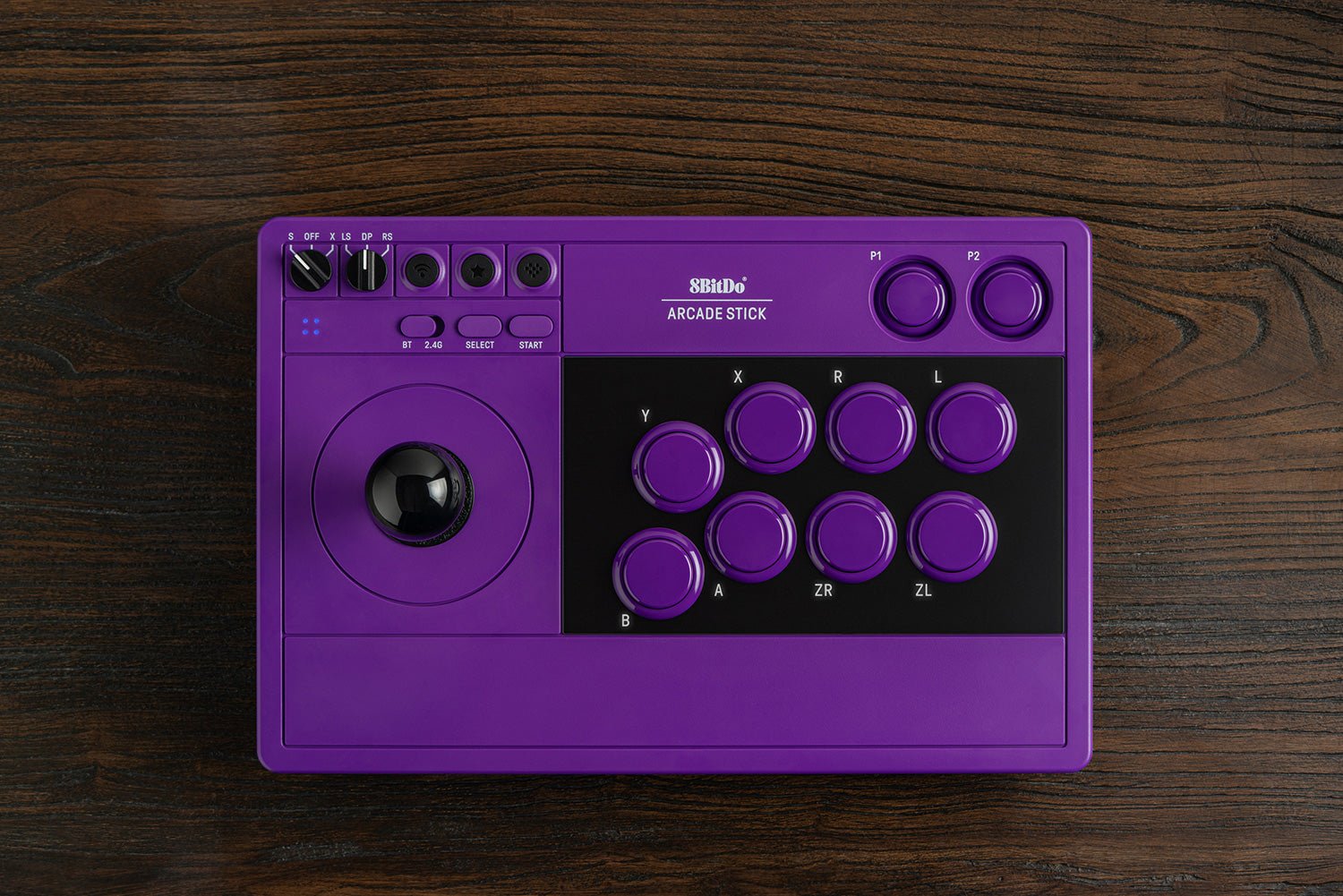 8BitDo Arcade Stick Purple - Arcade Stick for Switch 1 & 2, PC