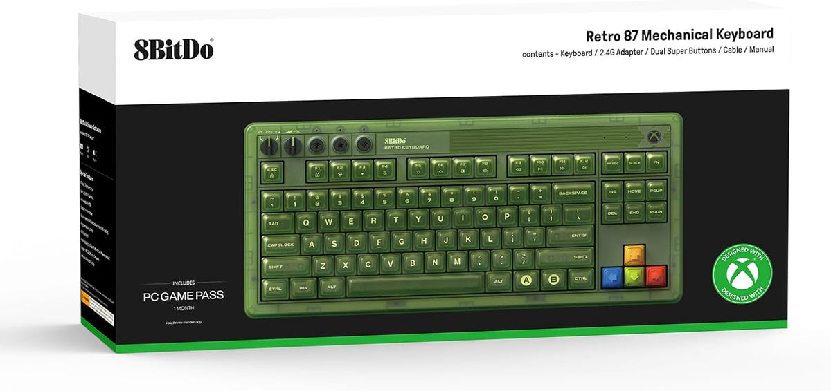 8BitDo Retro Mechanical Keyboard Xbox Edition (Qwerty Keyboard)
