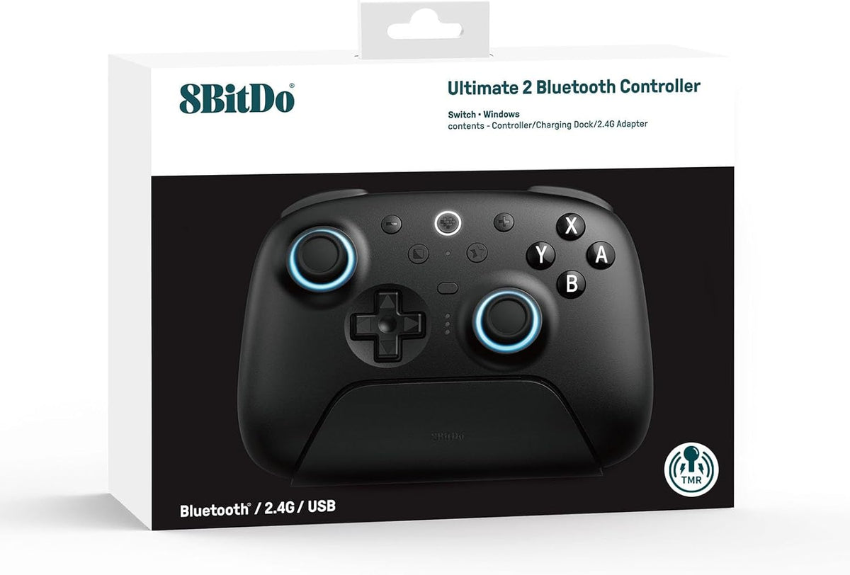 8BitDo Ultimate 2 Bluetooth - Switch 1 & 2 / Windows PC - Black Ed