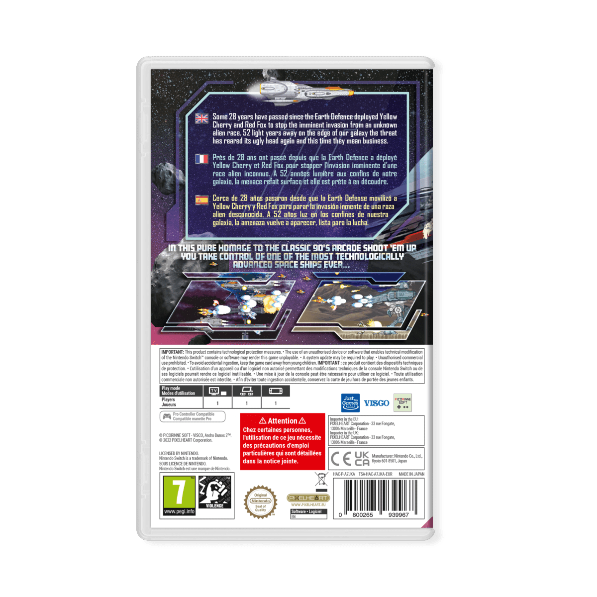 Andro Dunos 2 Nintendo Switch - Jeux Vidéo Physique - PixelHeart - Shop Just for Games